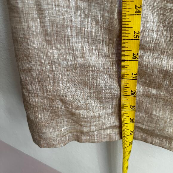 Lafayette 148 Beaded Top 100% Linen Silk Luxury Boho Elegant Minimalist Sz 10 - Picture 5 of 6